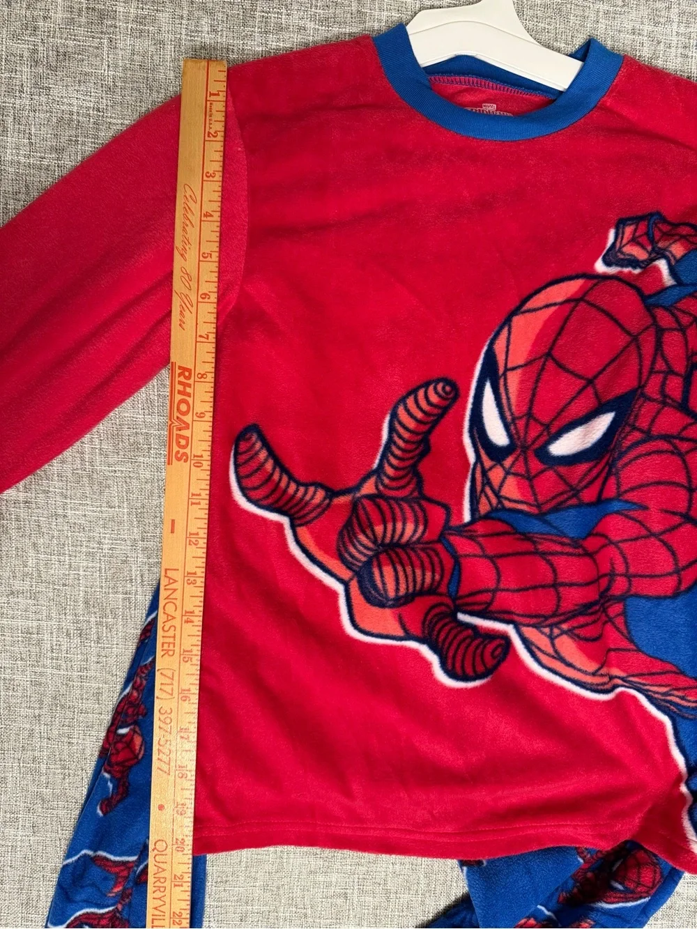 Marvel Spider-Man 3 Piece Fleece Pajama Set with Grip Socks Boys Medium 8/10 NWT